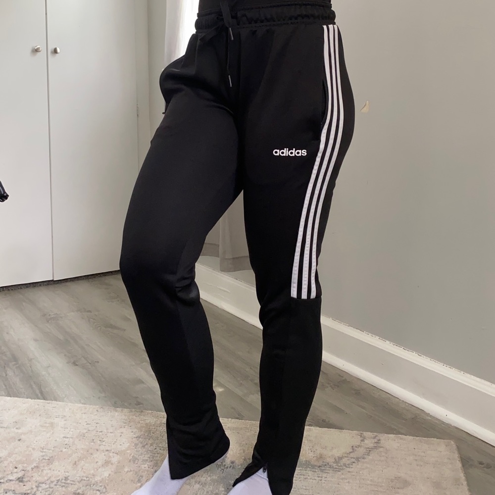 Adidas, Pants with ankle zipper, Small, draw string